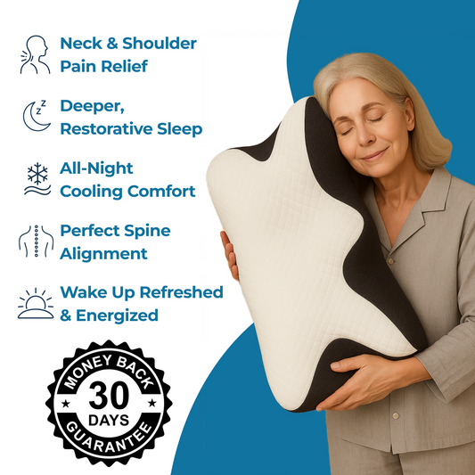 Restful Relief Memory Foam Pillow – Butterfly Shape for Neck Support